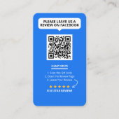 Facebook Reviewen Beoordeel Mijn bedrijf 5 sterren Visitekaartje (Voorkant)