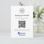 Facebook-Reviewen | Business Review Link QR Code Informatiekaartje (Staand voorkant)