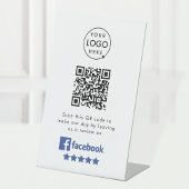 Facebook-Reviewen | Business Review Link QR Code Reclamebord Met Voetstuk