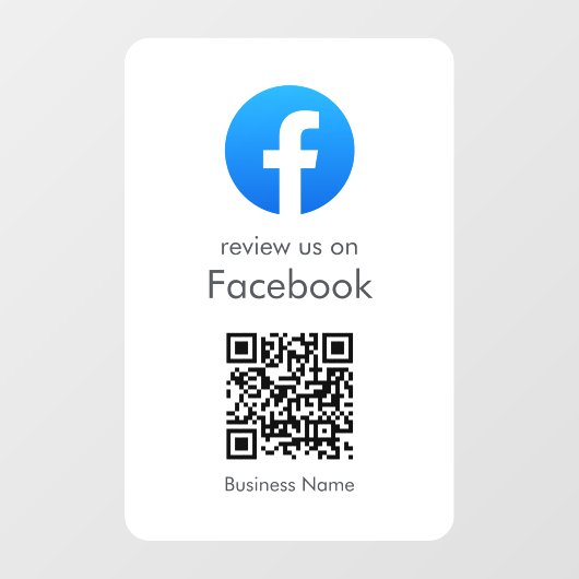 Facebook-Reviewen | Minimale kwaliteitscontrolecod Raamsticker (Vel)