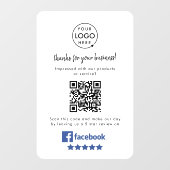 Facebook-Reviewen | Minimale kwaliteitscontrolecod Raamsticker (Vel)