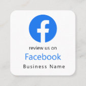 Facebook-Reviewen | Minimale kwaliteitscontrolecod Vierkante Visitekaartje (Voorkant)