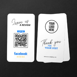 Facebook Reviewen QR Code Business Review Link Visitekaartje