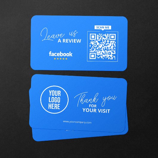 Facebook Reviewen QR Code Business Review Link Visitekaartje
