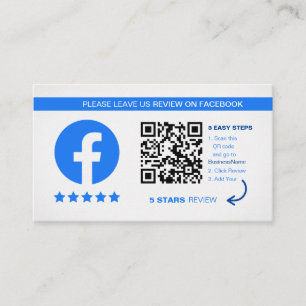 Facebook-Reviewen   Zakelijke QR-code Bedankt Visitekaartje