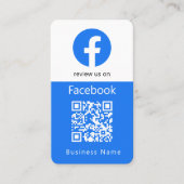 Facebook-Reviewen | Zakelijke Review UW QR-code Visitekaartje (Voorkant)