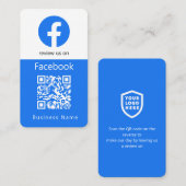 Facebook-Reviewen | Zakelijke Review UW QR-code Visitekaartje (Voorkant / Achterkant)