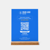 Facebook Reviews QR-code Beoordeel Mijn Bedrijf 5 Acryl Bord (Voorkant)
