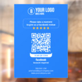 Facebook Reviews QR-code Beoordeel mijn bedrijf 5  Raamsticker (Vel 2)