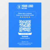 Facebook Reviews QR-code Beoordeel mijn bedrijf 5  Raamsticker (Vel)
