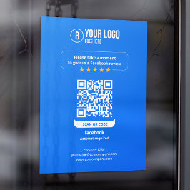 Facebook Reviews QR-code Beoordeel mijn bedrijf 5  Raamsticker