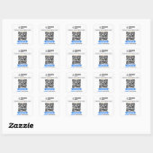 Facebook Reviews QR-code Beoordeel Mijn Bedrijf 5 Vierkante Sticker (Vel)