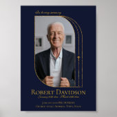 Facebook rouwbericht Deep Blue Poster (Voorkant)