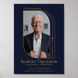 Facebook rouwbericht Deep Blue Poster