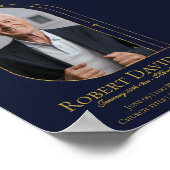 Facebook rouwbericht Deep Blue Poster (Hoek)