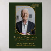 Facebook rouwbericht Deep Green Poster (Voorkant)