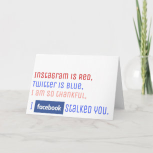 Facebook Stalker Feestdagen Kaart