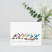 Facebook-trombotgroepontwerp Briefkaart (Staand voorkant)