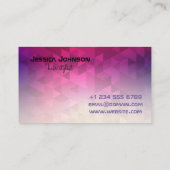 Facebook Twitter Instagram Social Geometric Modern Visitekaartje (Achterkant)