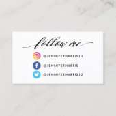 Facebook Twitter Qr-code installeren Visitekaartje (Voorkant)