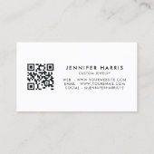 Facebook Twitter Qr-code installeren Visitekaartje (Achterkant)