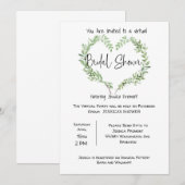 Facebook-uitnodiging voor Virtual Bridal Wedding S Aankondiging (Voorkant / Achterkant)