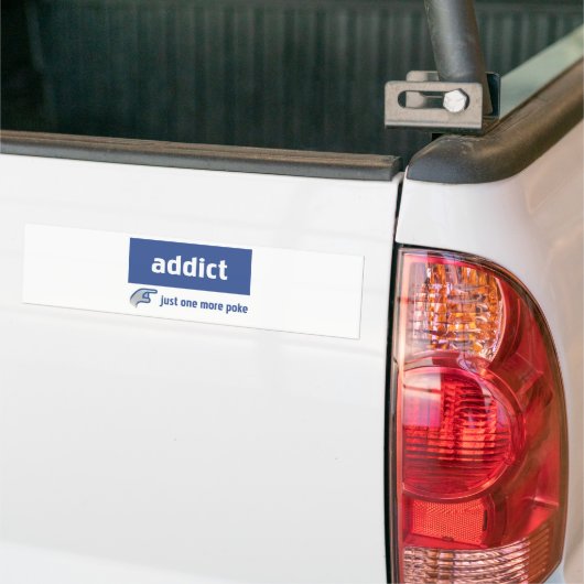 Facebook-verslaafde Bumpersticker (Op Truck)