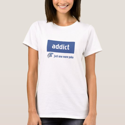 Facebook-verslaafde T-shirt (Voorkant)