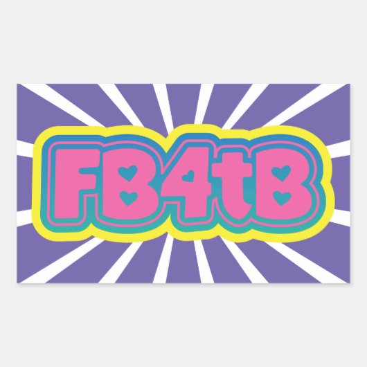 Facebook voor de Blinden stickers! Rechthoekige Sticker (Voorkant)