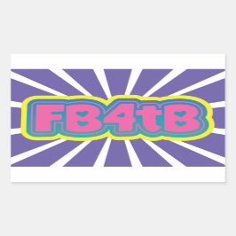 Facebook voor de Blinden stickers! Rechthoekige Sticker