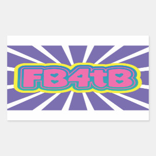 Facebook voor de Blinden stickers! Rechthoekige Sticker