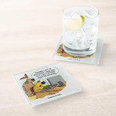 Facebook voor honden glazen onderzetter (Schuin)