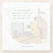 Facebook voor honden glazen onderzetter (Achterkant)