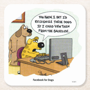 Facebook voor honden kartonnen onderzetters