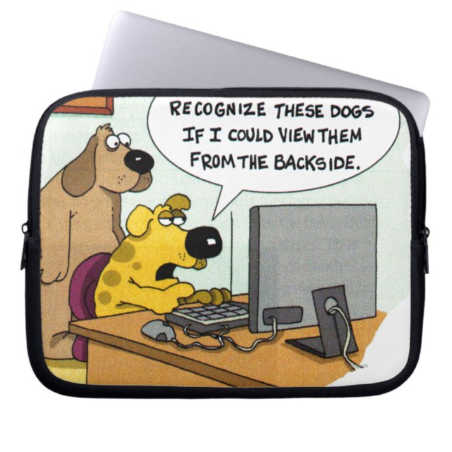 Facebook voor honden laptop sleeve (Voorkant)