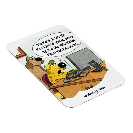 Facebook voor honden magneet (Rechterzijde)