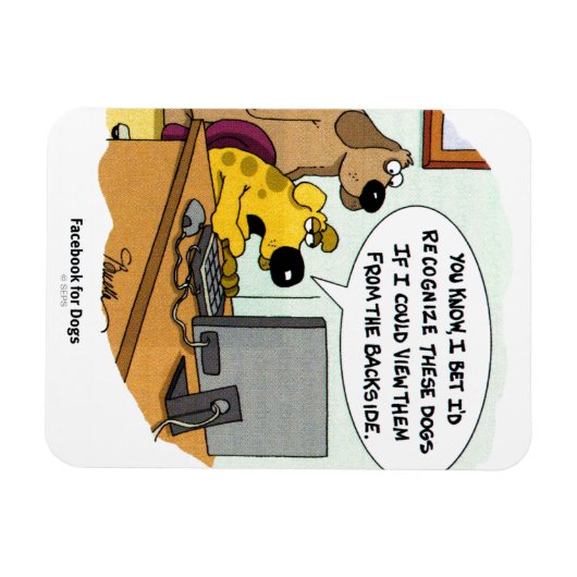 Facebook voor honden magneet (Horizontaal)