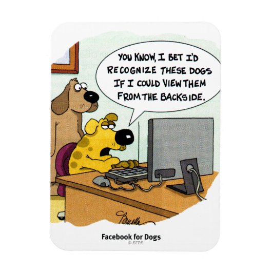 Facebook voor honden magneet (Verticaal)