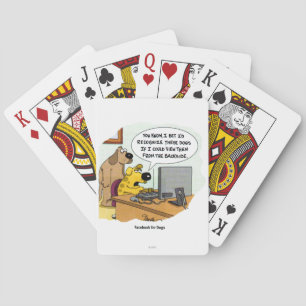 Facebook voor honden pokerkaarten