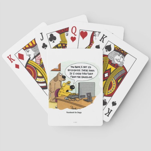 Facebook voor honden pokerkaarten (Achterkant)