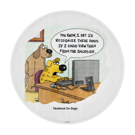 Facebook voor honden snijplank (Voorkant)