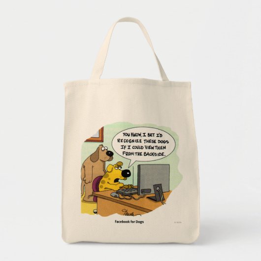 Facebook voor honden tote bag (Voorkant)