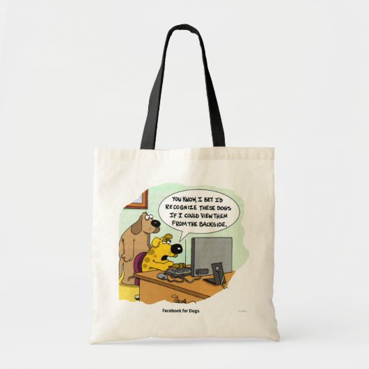 Facebook voor honden tote bag (Voorkant)