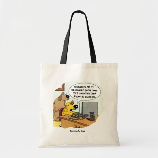 Facebook voor honden tote bag (Voorkant)