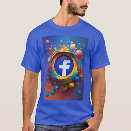 Facebook wali t-shirt: Trendy design direct van T-shirt (Voorkant)