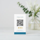 Facebook YouTube Social Media QR Code installeren Visitekaartje (Staand voorkant)