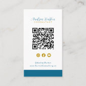 Facebook YouTube Social Media QR Code installeren Visitekaartje (Voorkant)