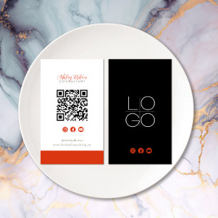 Facebook YouTube Social Media QR Code installeren Visitekaartje
