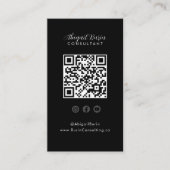 Facebook YouTube Social Media QR Code installeren Visitekaartje (Voorkant)