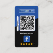 Facebook Zakelijke beoordeling met QR-code Visitekaartje (Voorkant)